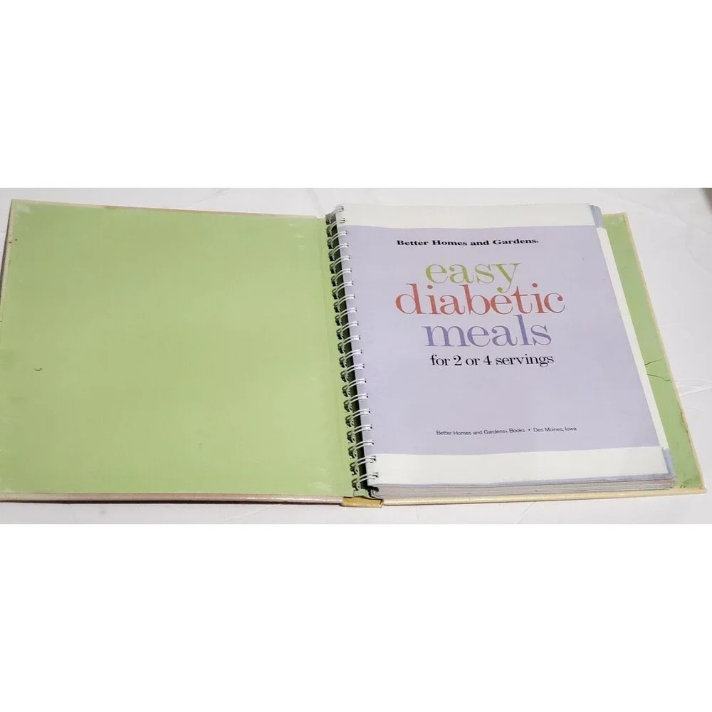 Easy Diabetic Meals by Kristi Fuller 2002 Spiral Cookbook for 2 or 4 Servings